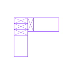 Buildings Wood Walls Corner Outside 4 Stud Editable Svg Line Art, Free Vectors File